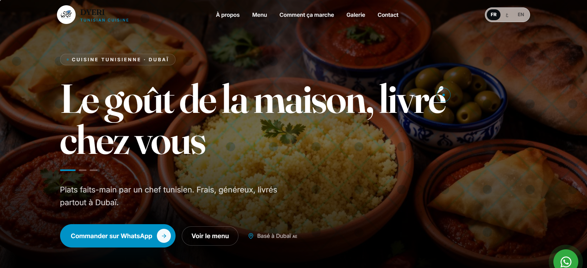 Dyeri Dubai Taste website mockup